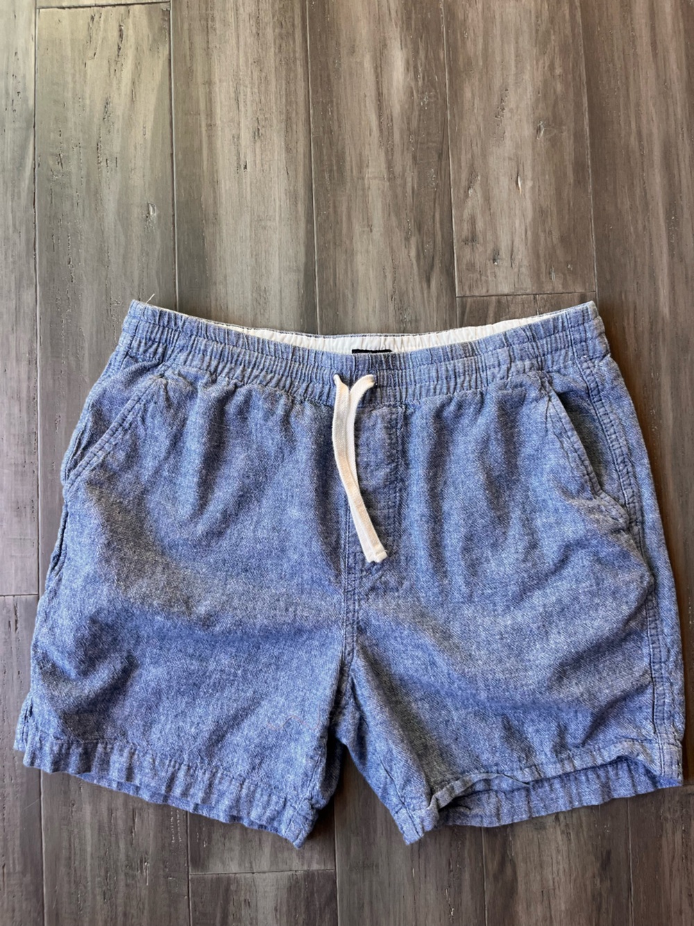 Women’s J Crew Chambray Drawstring Shorts - Blue